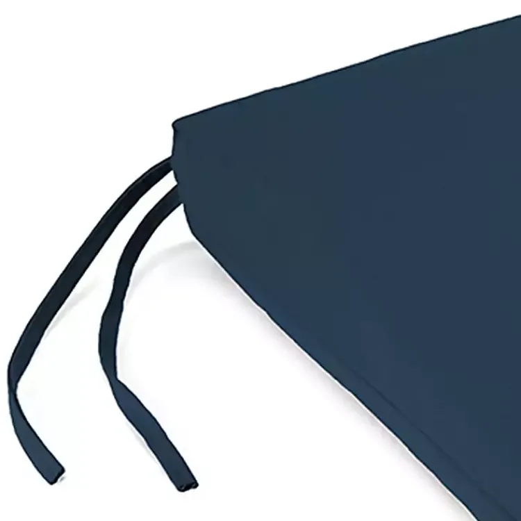 Outdoor Cushions & Pillows-Kirklands Home Navy French Edge Outdoor Chair Cushions, Set of 2 Blue