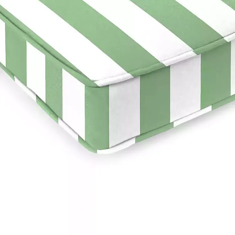 Outdoor Cushions & Pillows-Kirklands Home Green Striped Outdoor Settee Cushion