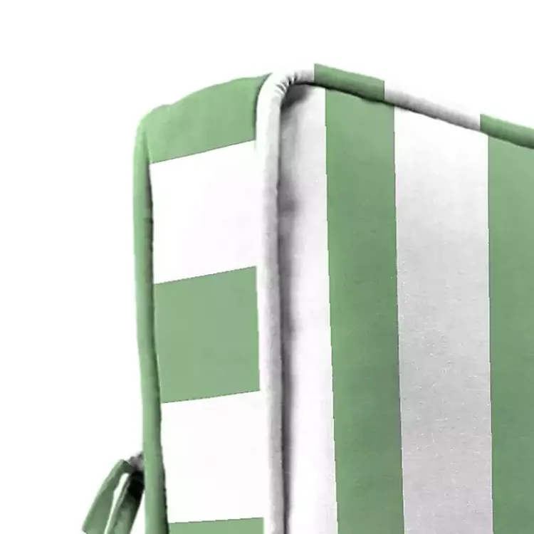 Outdoor Cushions & Pillows-Kirklands Home Green Striped Outdoor Deep Seat Cushion