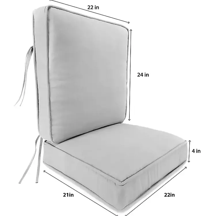 Outdoor Cushions & Pillows-Kirklands Home Green Striped Outdoor Deep Seat Cushion