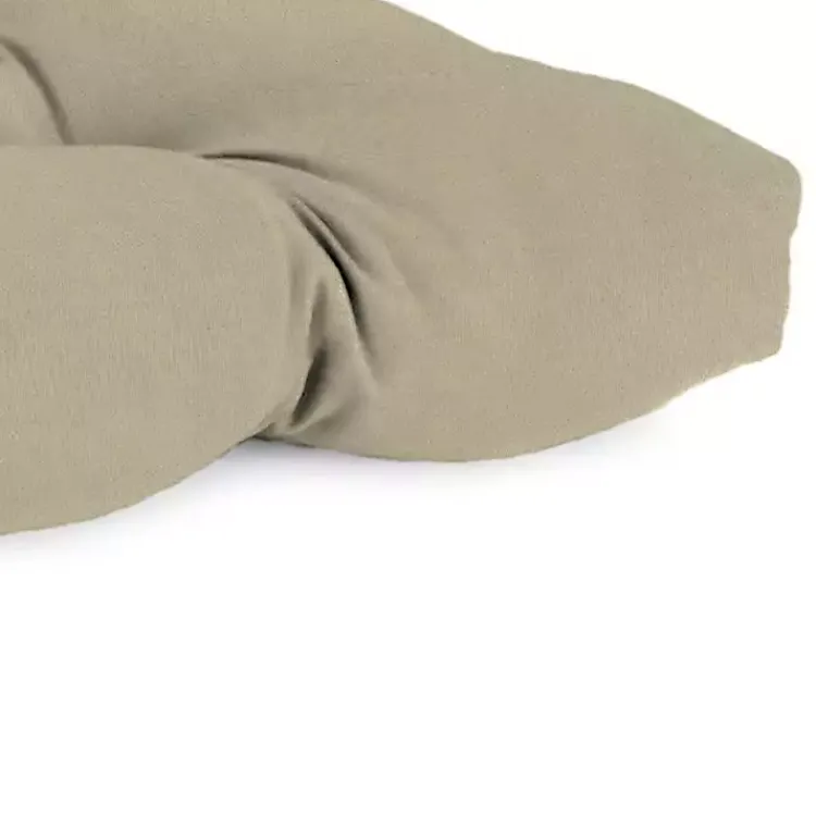 Outdoor Cushions & Pillows-Kirklands Home Beige Tufted Canvas Outdoor Bench Cushion Tan