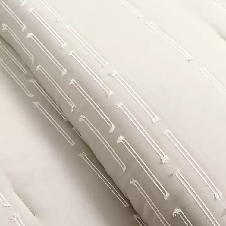 Comforters-Kirklands Home Clipped Stripe 3-pc. Cali King Comforter Set Tan