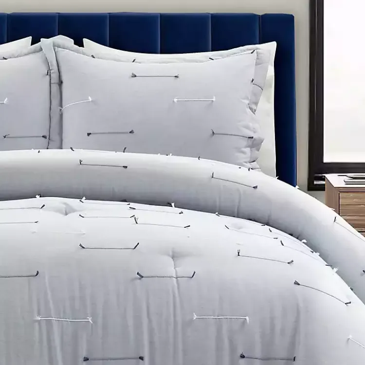 Comforters-Kirklands Home Clip Jacquard 3-pc. Full/Queen Comforter Set Gray