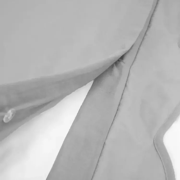 Duvets-Kirklands Home Gray Scallop Edge 3-pc. King Duvet Cover Set