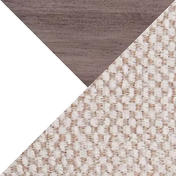 Accent Chairs-Kirklands Home Ivory Upholstered Wood Accent Chair Gray