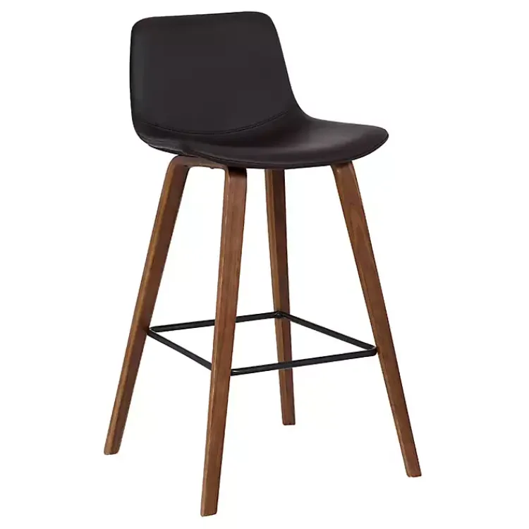 Bar Stools & Counter Height Stools-Kirklands Home Faux Leather Maddie Bar Stool Brown