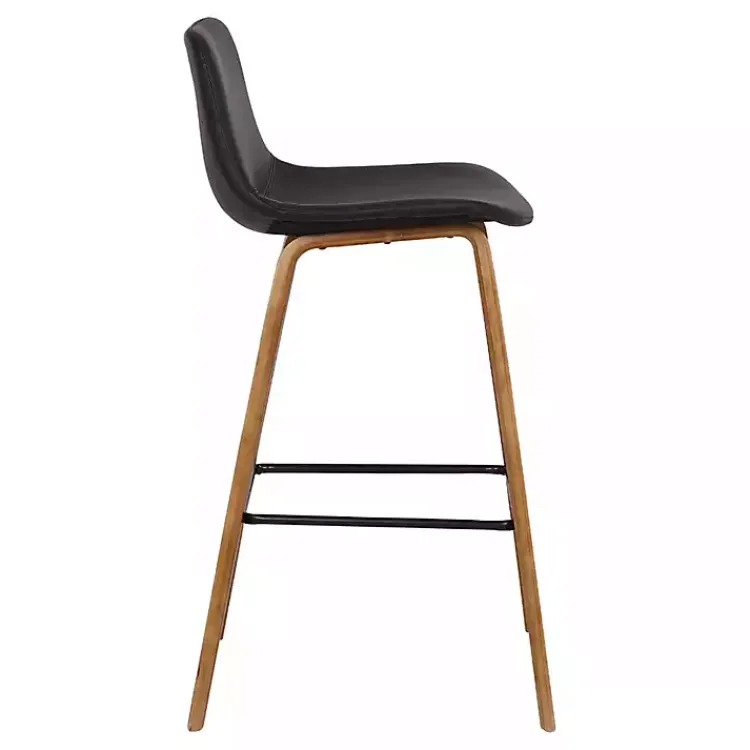 Bar Stools & Counter Height Stools-Kirklands Home Faux Leather Maddie Bar Stool Brown