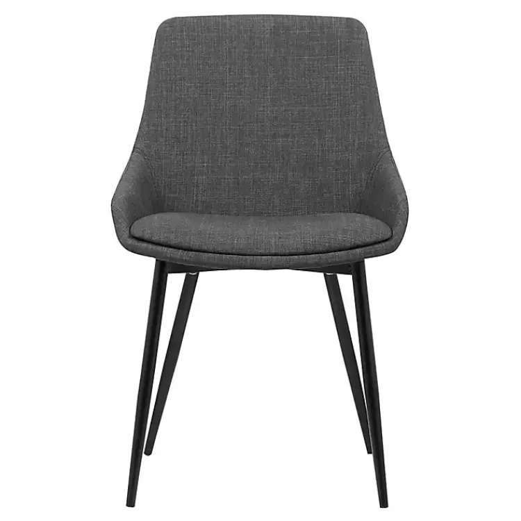 Dining Chairs-Kirklands Home Charcoal Upholstered Mia Dining Chair Gray