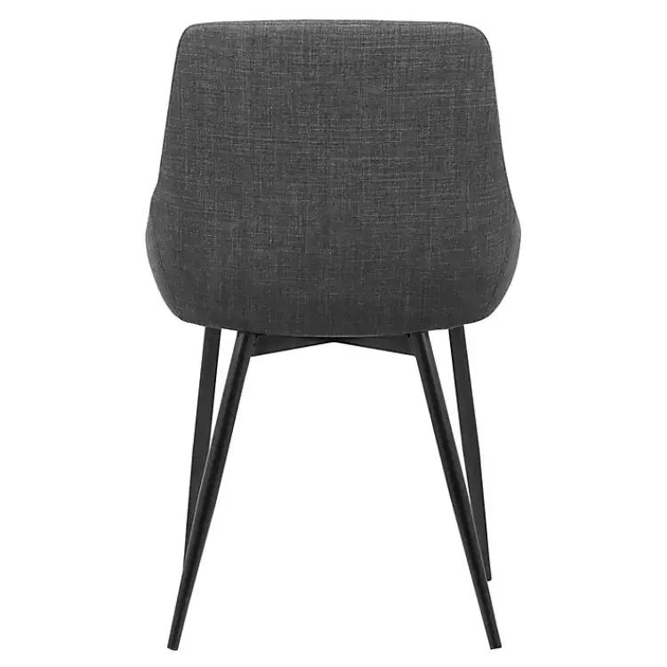 Dining Chairs-Kirklands Home Charcoal Upholstered Mia Dining Chair Gray