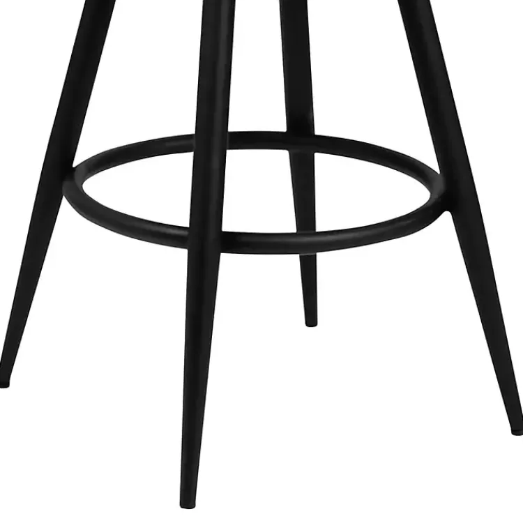 Bar Stools & Counter Height Stools-Kirklands Home Coffee Faux Leather Justin Swivel Counter Stool Brown