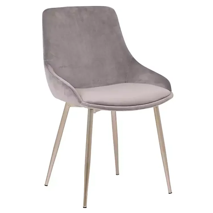 Dining Chairs-Kirklands Home Velvet Heidi Dining Chair Gray