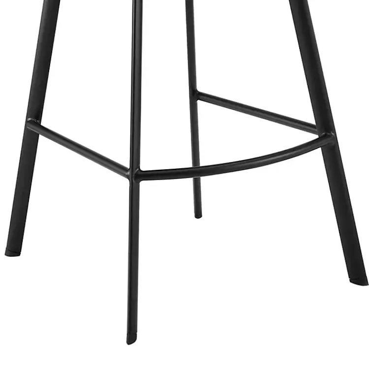 Bar Stools & Counter Height Stools-Kirklands Home Faux Leather Carise Swivel Counter Stool Gray