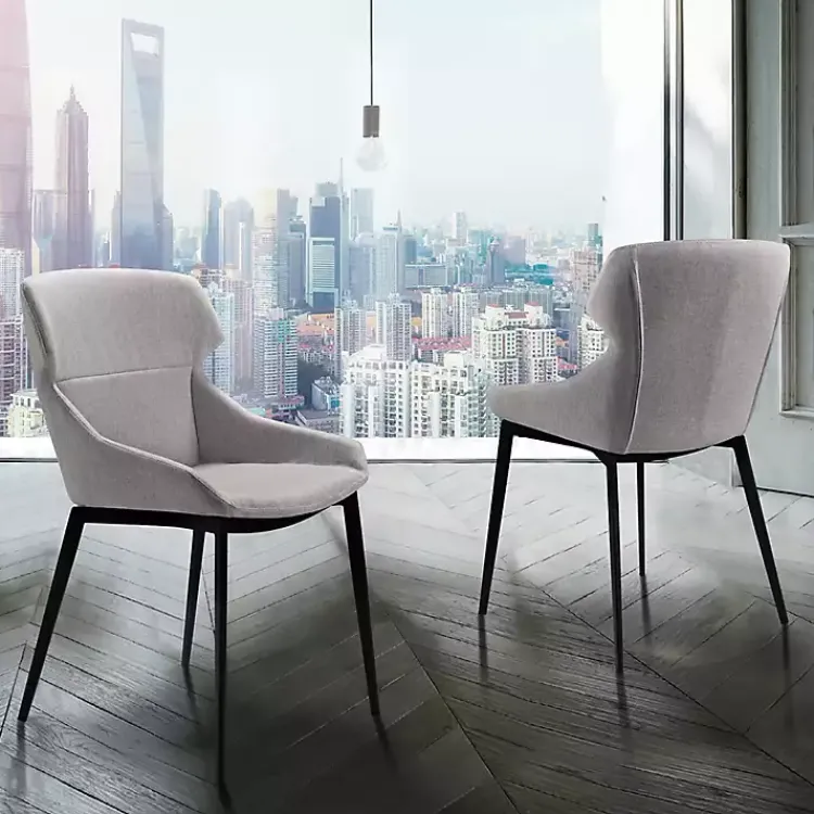 Dining Chairs-Kirklands Home Light Kenna Dining Chairs, Set of 2 Gray