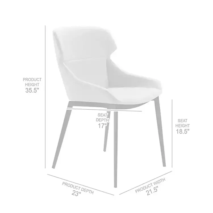 Dining Chairs-Kirklands Home Light Kenna Dining Chairs, Set of 2 Gray