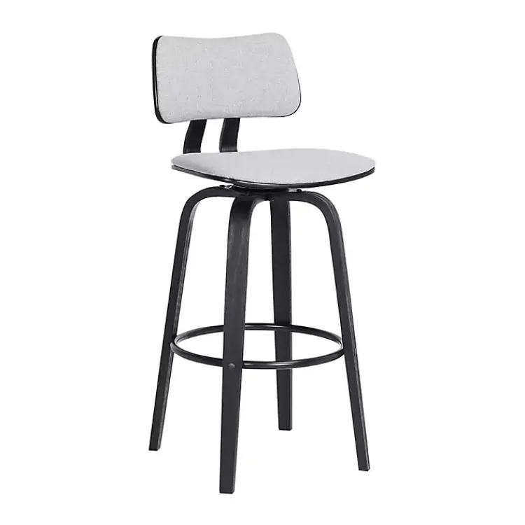 Bar Stools & Counter Height Stools-Kirklands Home Light Pico Swivel Counter Stool Gray
