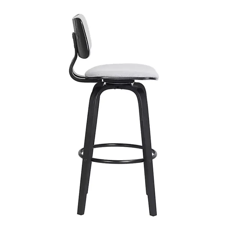 Bar Stools & Counter Height Stools-Kirklands Home Light Pico Swivel Counter Stool Gray