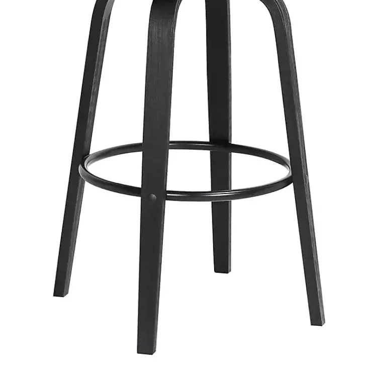 Bar Stools & Counter Height Stools-Kirklands Home Faux Leather Pico Swivel Counter Stool Gray