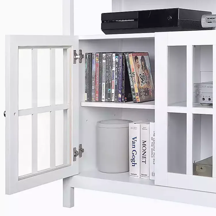 Tv Stands & Media Consoles-Kirklands Home Tiered Deluxe Cali Media Cabinet White