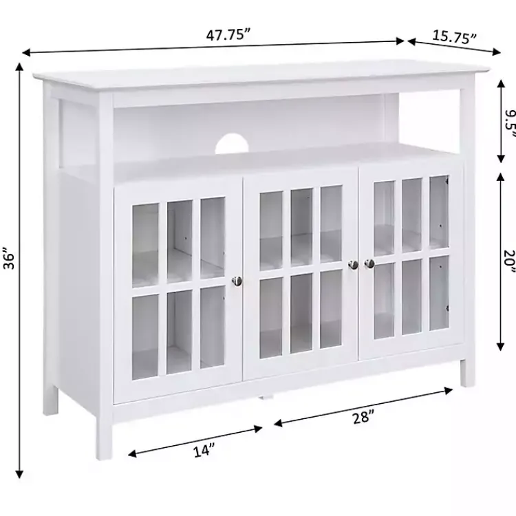 Tv Stands & Media Consoles-Kirklands Home Tiered Deluxe Cali Media Cabinet White