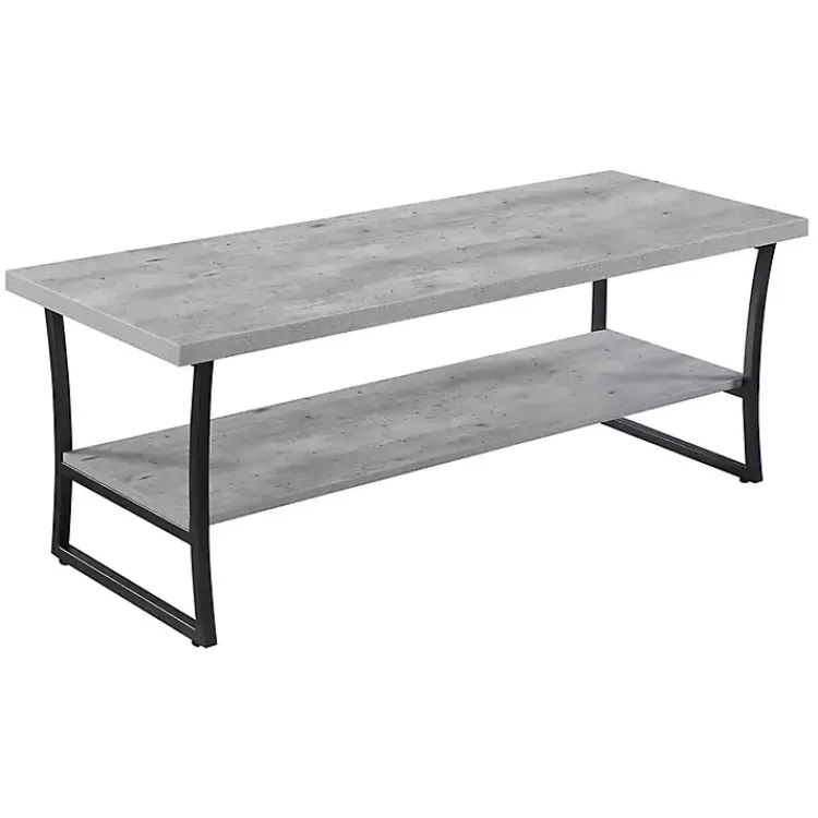 Coffee Tables-Kirklands Home Graywash Joanne Coffee Table Black