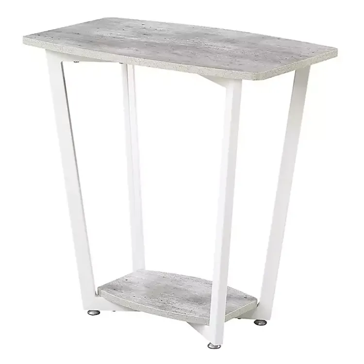 Accent & End Tables-Kirklands Home Graywash Joanne Accent Table White