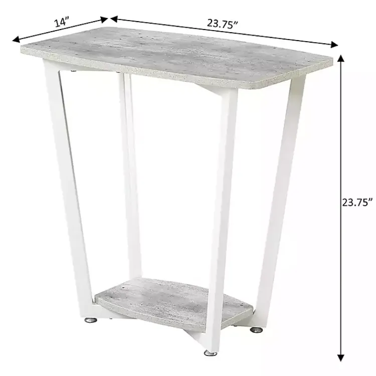 Accent & End Tables-Kirklands Home Graywash Joanne Accent Table White