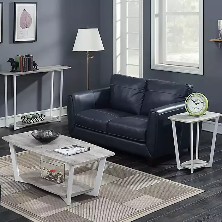 Accent & End Tables-Kirklands Home Graywash Joanne Accent Table White