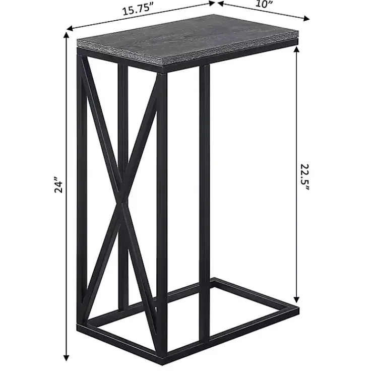 Accent & End Tables-Kirklands Home Gunmetal Tucson C-Table Gray