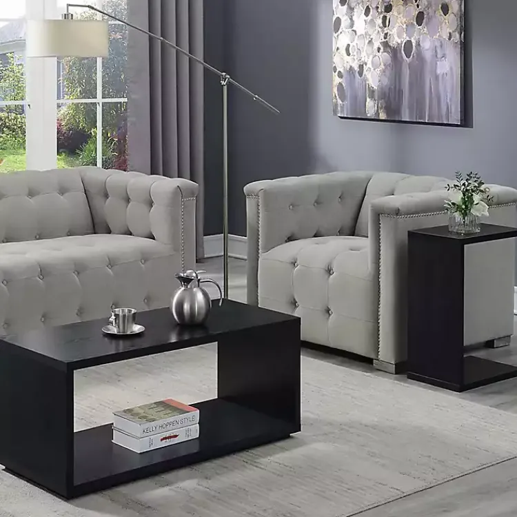 Accent & End Tables-Kirklands Home Wakefield C-Table Black