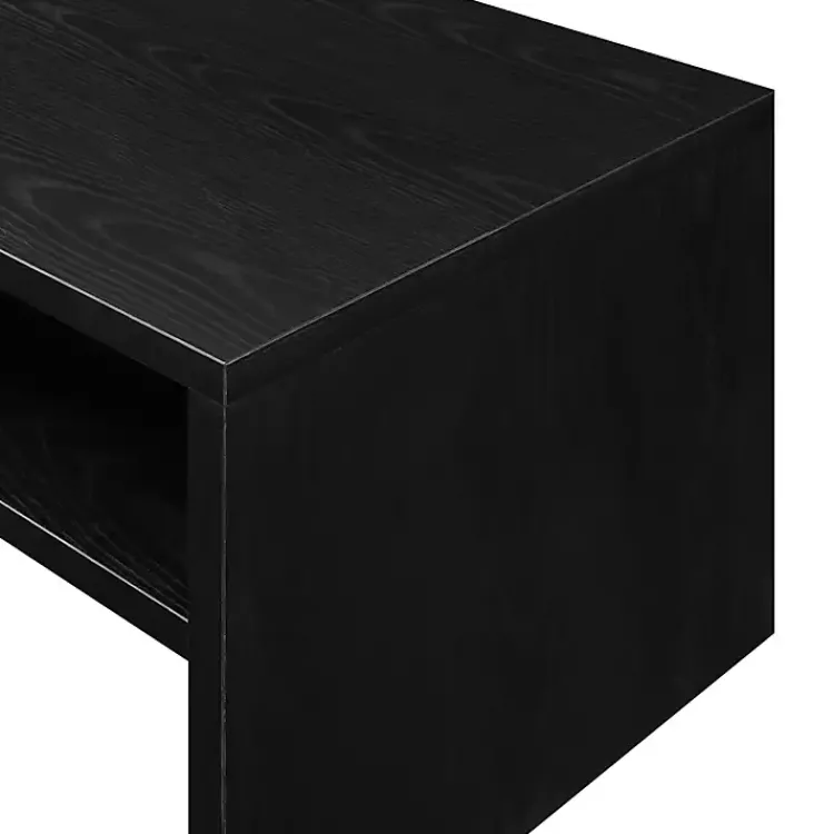 Coffee Tables-Kirklands Home Wakefield Shelf Coffee Table Black