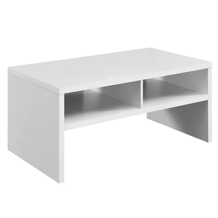 Coffee Tables-Kirklands Home Wakefield Shelf Coffee Table White