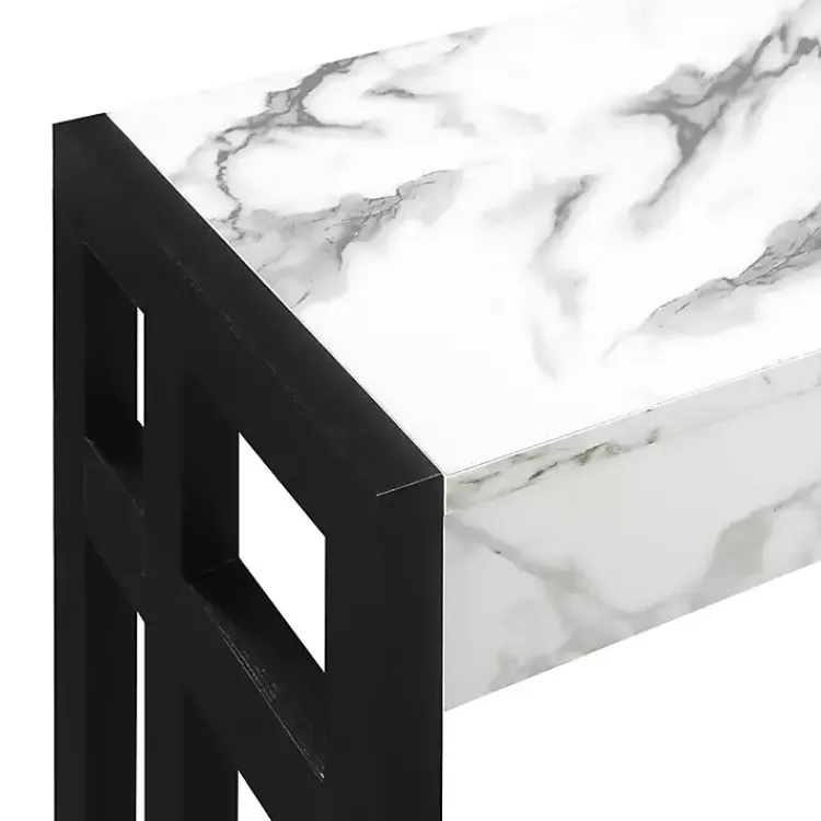 Console Tables-Kirklands Home Marble Monterey Console Table White