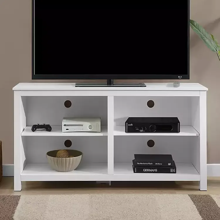 Tv Stands & Media Consoles-Kirklands Home Montana 4-Shelf Media Cabinet White