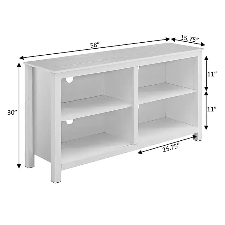 Tv Stands & Media Consoles-Kirklands Home Montana 4-Shelf Media Cabinet White