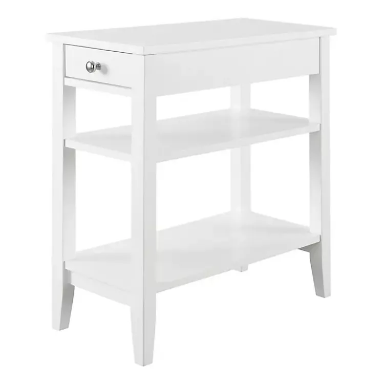 Accent & End Tables-Kirklands Home Double Shelf Wood Accent Table White