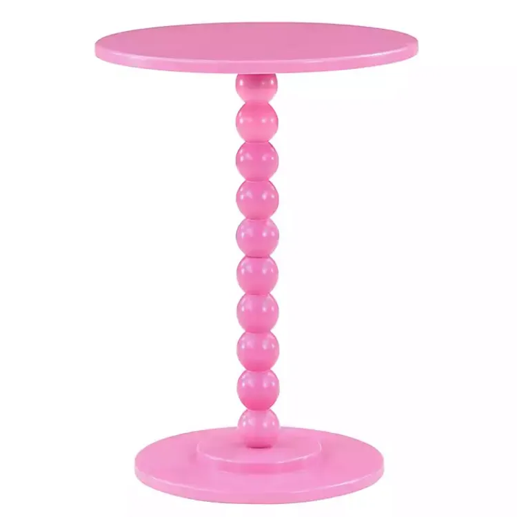 Accent & End Tables-Kirklands Home Beaded Spindle Accent Table Pink