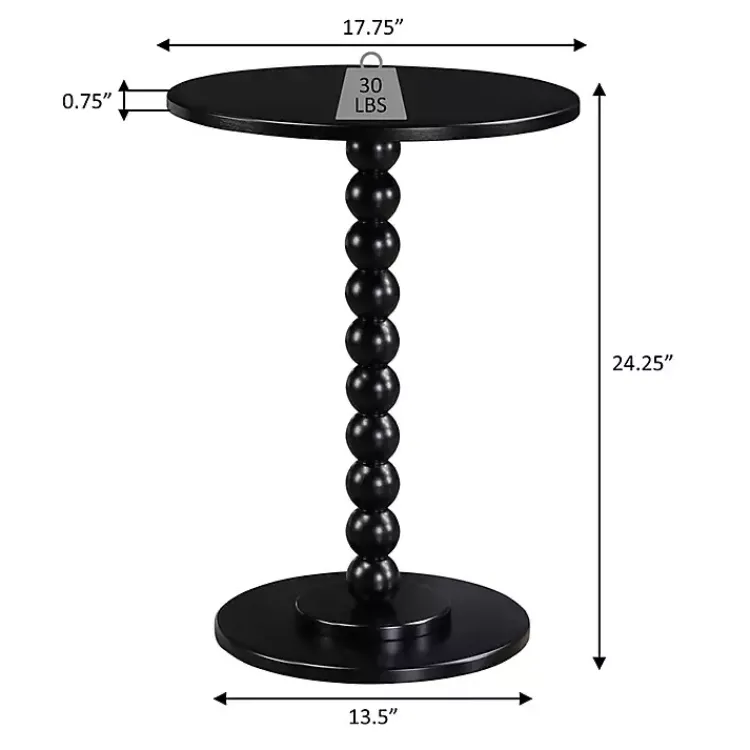 Accent & End Tables-Kirklands Home Beaded Spindle Accent Table Blue