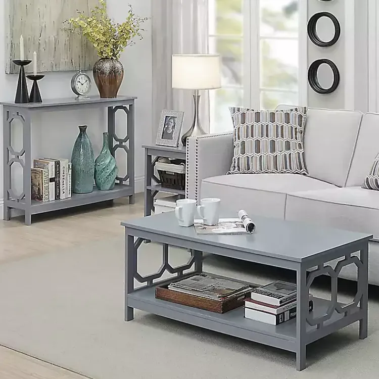 Accent & End Tables-Kirklands Home Octagon 2-Shelf Accent Table Blue