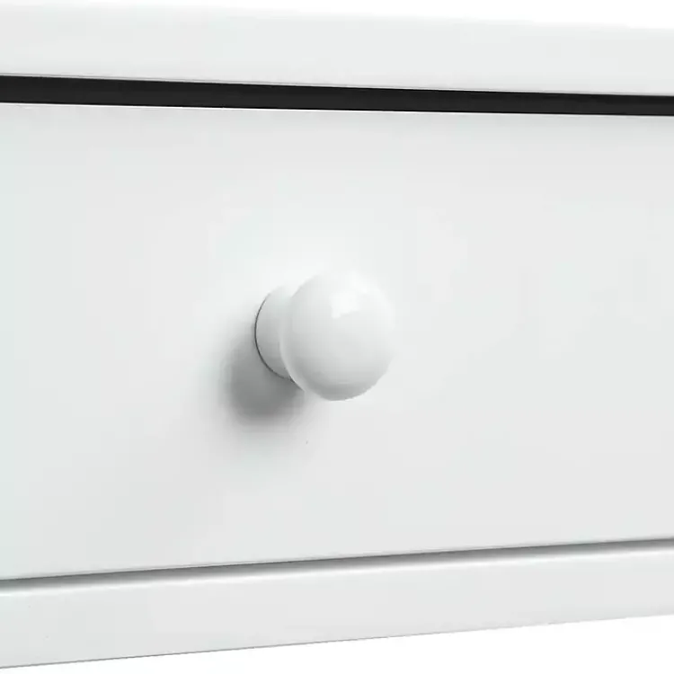 Console Tables-Kirklands Home Octagon 2-Shelf Console Table White