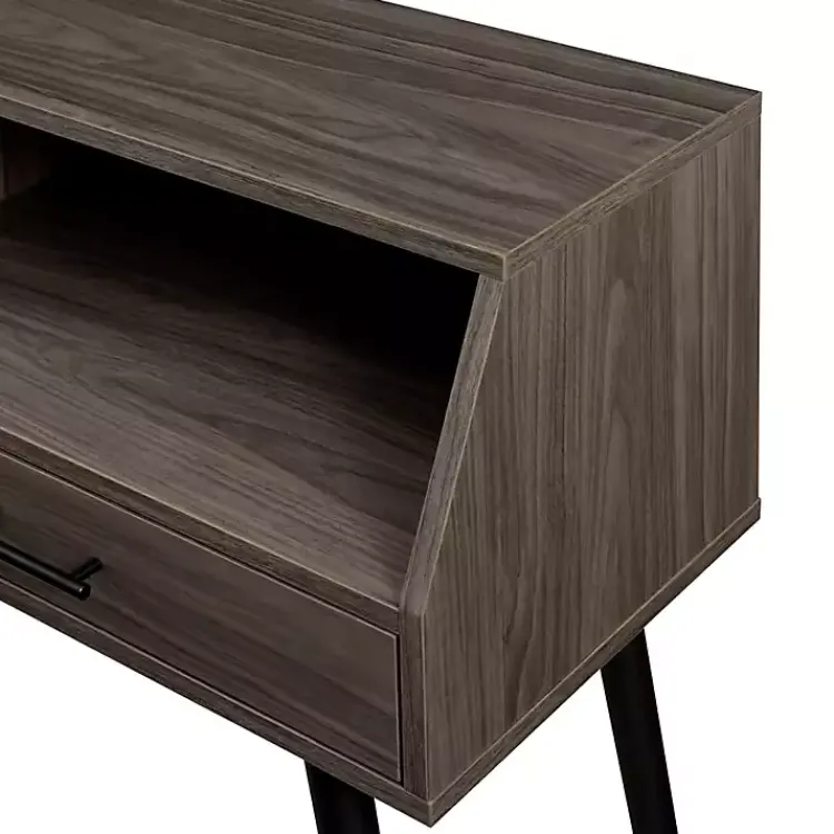 Console Tables-Kirklands Home Slate 2-Drawer Henry Console Table Gray