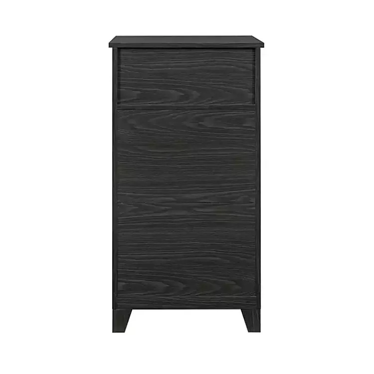 Cabinets & Sideboards-Kirklands Home Graphite Double Door Reeves Cabinet Black
