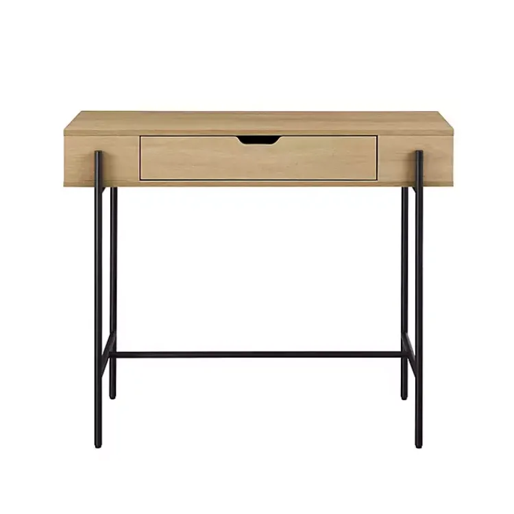 Console Tables-Kirklands Home Coastal Oak Cruz Console Table Tan
