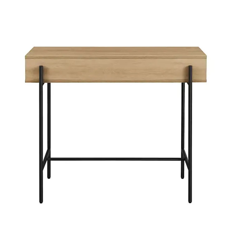 Console Tables-Kirklands Home Coastal Oak Cruz Console Table Tan