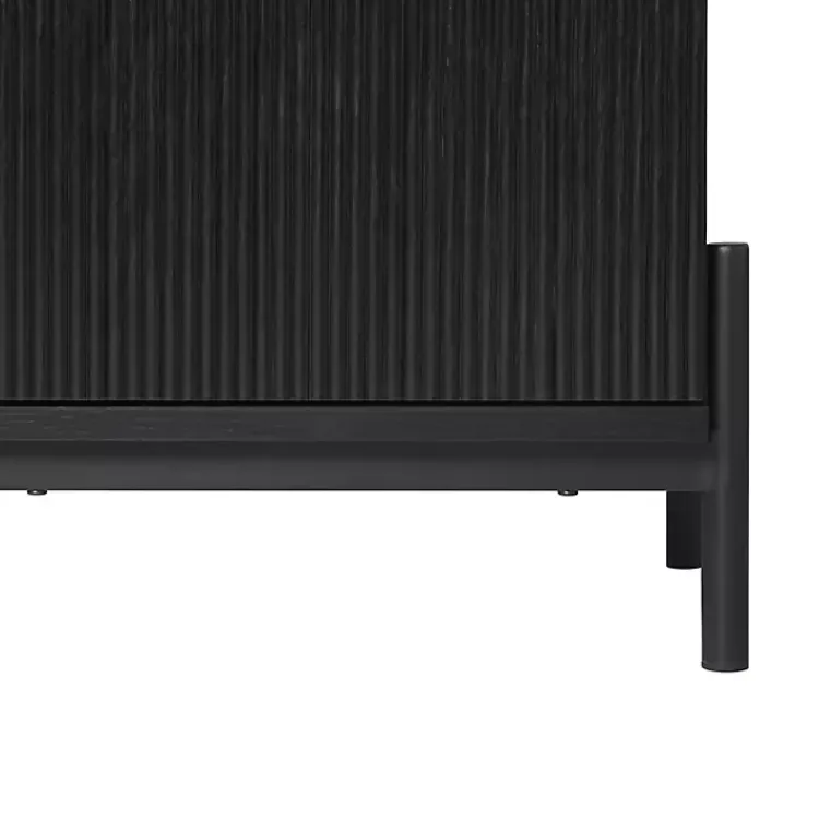 Dressers & Chests-Kirklands Home Reeded 3-Drawer Dresser Black