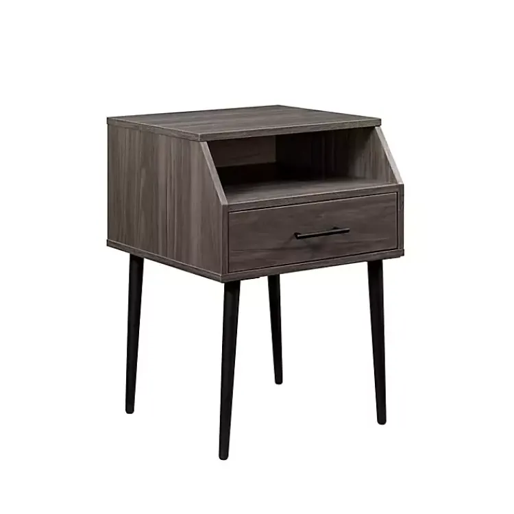 Accent & End Tables-Kirklands Home Slate Open Storage Accent Table Gray