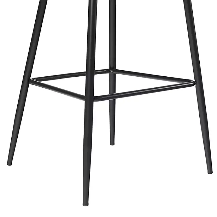 Bar Stools & Counter Height Stools-Kirklands Home Charcoal Upholstered Charli Bar Stools, Set of 2 Gray