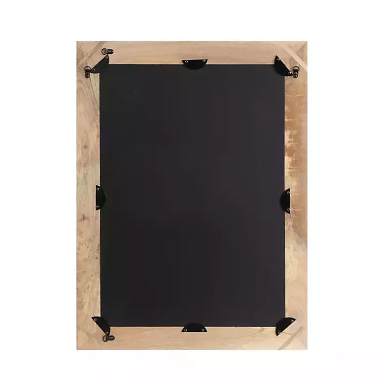 Decorative Mirrors-Kirklands Home Natural Wood Ornate Carved Wall Mirror Tan