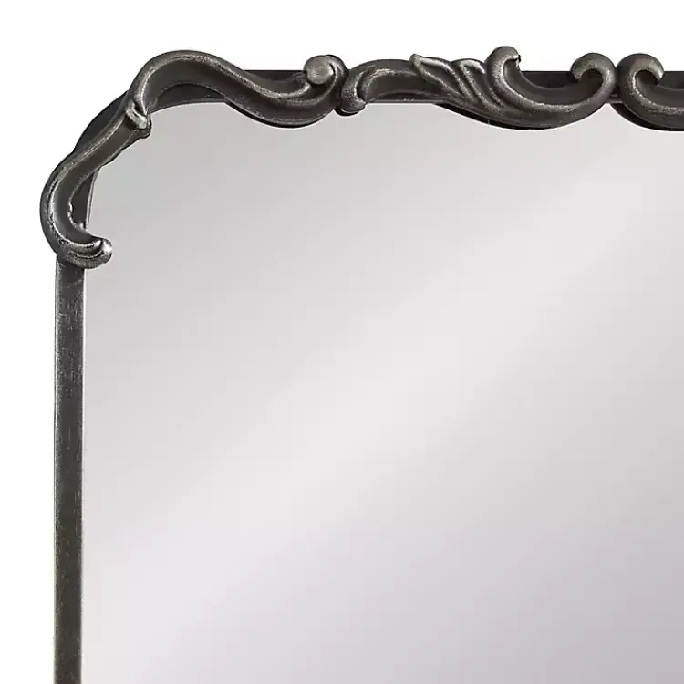 Decorative Mirrors-Kirklands Home Black Metal Ornamental Wall Mirror