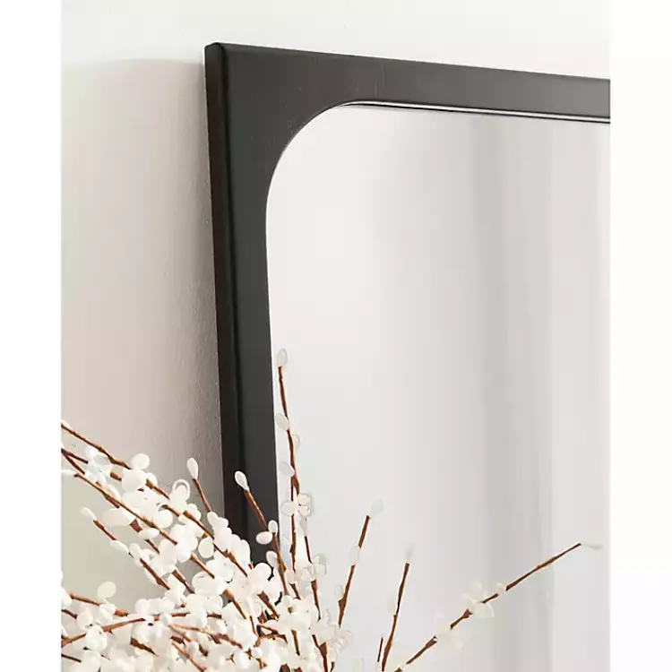 Decorative Mirrors-Kirklands Home Rounded Rectangle Wall Mirror Black