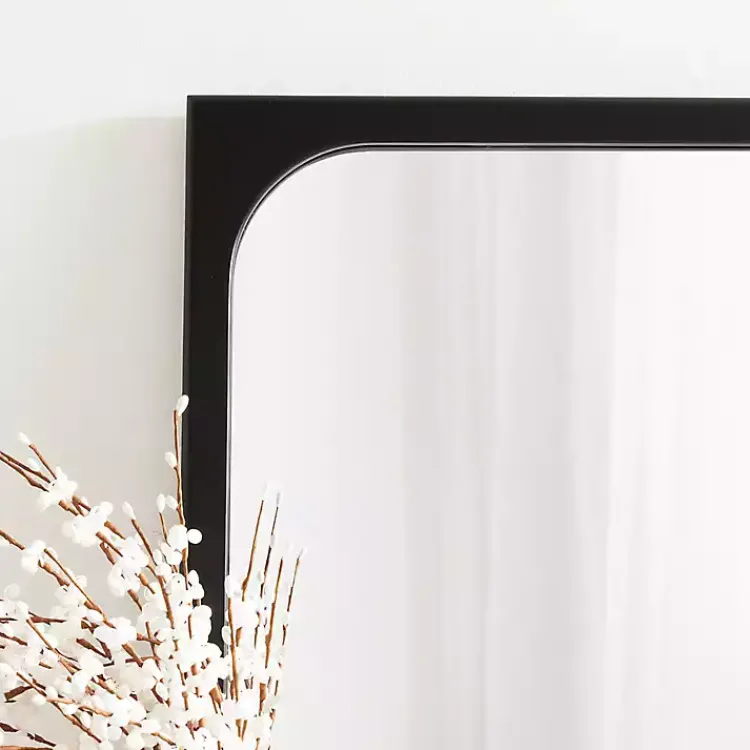 Decorative Mirrors-Kirklands Home Rounded Rectangle Wall Mirror Black